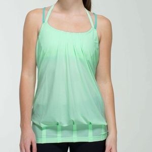 Lululemon flow and go mint green tank
